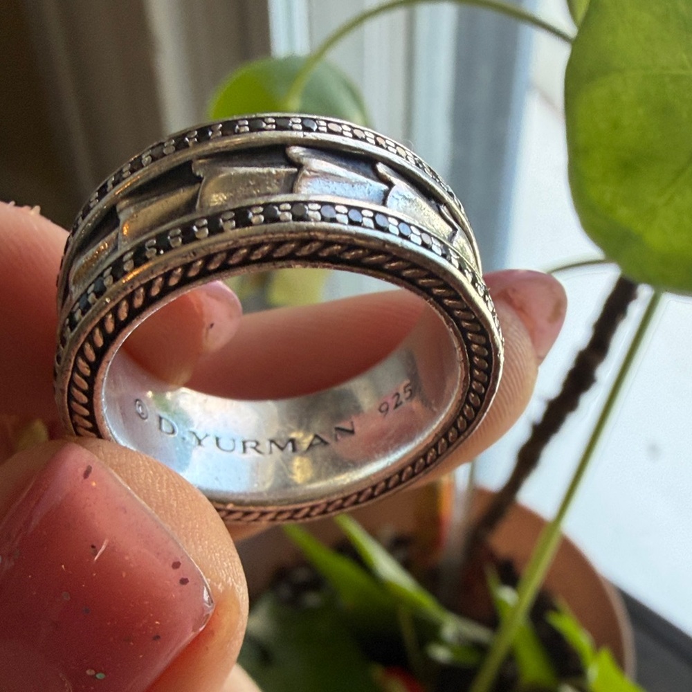David Yurman Armory Band with Diamonds - Size 10.5